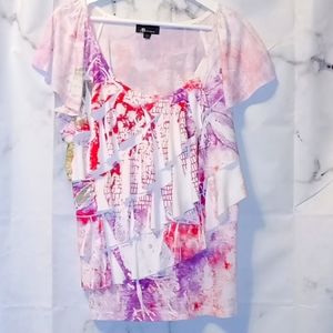 AB Studio ruffle top LG 💜💜💜💜